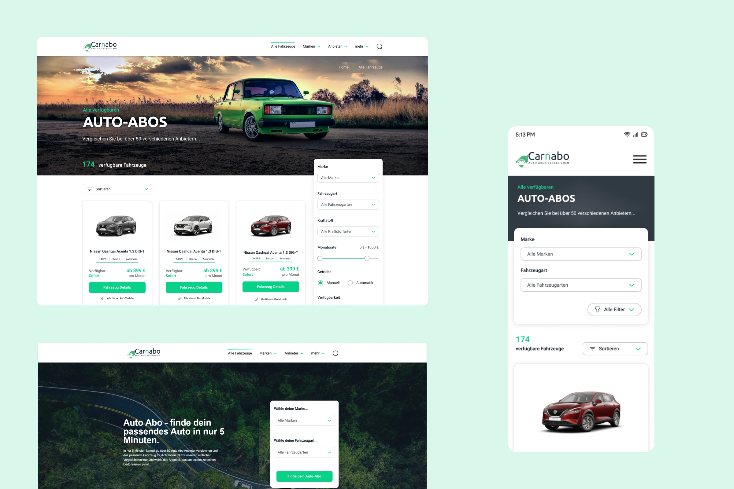 Auto-Abos finden und vergleichen